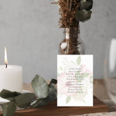 Blush Pink Floral Wedding Table Number Card Tischnummer
