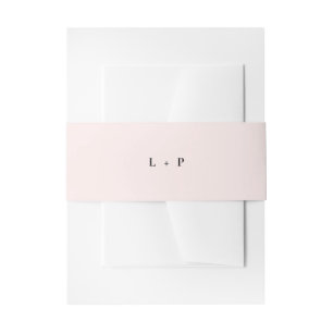 Blush Pink Floral Wedelband Einladungsbanderole
