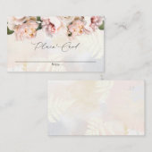Blush Pink Floral Wedelname Platzkarte Begleitkarte (Vorne/Hinten)