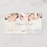Blush Pink Floral Wedelname Platzkarte