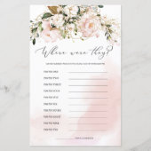 Blush Pink Floral wo sie spielten Boho Bride (Vorderseite)