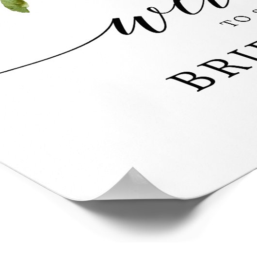 Blush Pink Florals Botanisches Brautparty Willkomm Poster (Ecke)