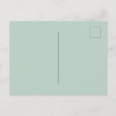 Blush pink florals eacalyptus sage green wedding postkarte (Rückseite)