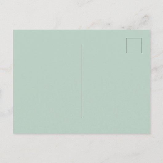 Blush pink florals eacalyptus sage green wedding postkarte (Rückseite)