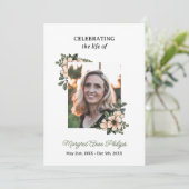 Blush Pink Florals Foto feiert das Life Program Programm (Stehend Vorderseite)