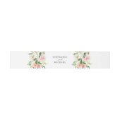 Blush Pink Florals Moderne botanische Hochzeit Einladungsbanderole (Flach)
