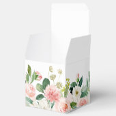 Blush Pink Florals Moderne botanische Hochzeit Geschenkschachtel (Geöffnet)