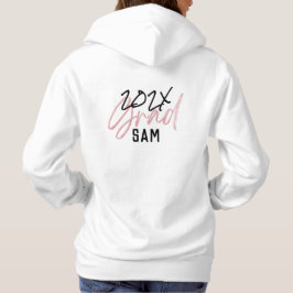 Blush Pink Foil Grad Jahr Custom Chic Hoodie