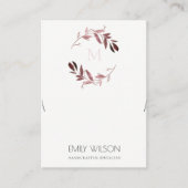 BLUSH PINK FOLIAGE MONOGRAM BRACELET DISPLAY LOGO VISITENKARTE (Vorderseite)