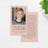 Blush Pink Forever in unserer Herz-Gedenkkarte (Schreibtisch)