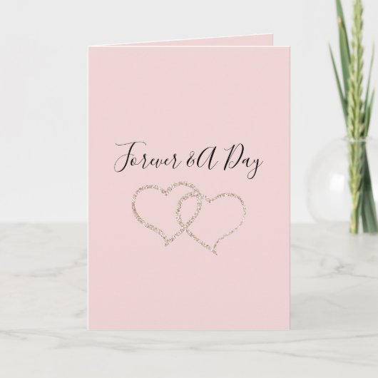 Blush Pink Forever Wedding Karte (Vorderseite)