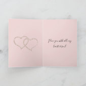Blush Pink Forever Wedding Karte (Innenseite)