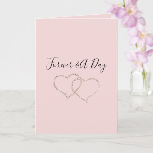 Blush Pink Forever Wedding Karte (Orchidee)