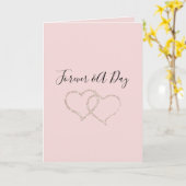 Blush Pink Forever Wedding Karte (Gelbe Blume)