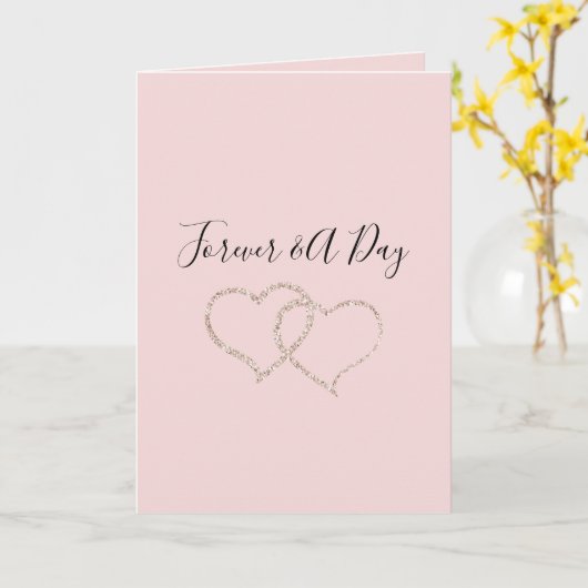 Blush Pink Forever Wedding Karte (Gelbe Blume)