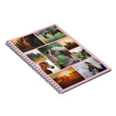 Blush Pink Foto Collage Pferde Custom Notizblock (Rechte Seite)