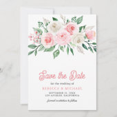 Blush Pink Foto Hochzeit Save The Date (Vorderseite)