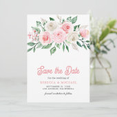 Blush Pink Foto Hochzeit Save The Date (Stehend Vorderseite)