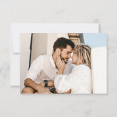 Blush Pink Foto QR Code Hochzeitsszenierung RSVP U Karte (Rückseite)