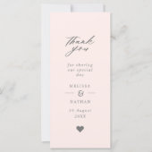 Blush Pink Foto Strip Wedding Vielen Dank (Vorderseite)