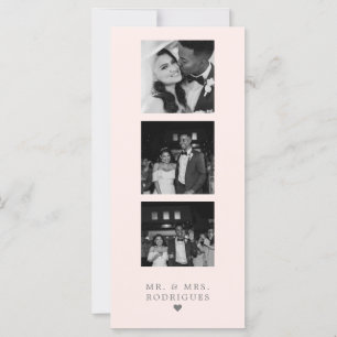 Blush Pink Foto Strip Wedding Vielen Dank