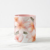 Blush Pink Frangipani Ceramic Combo Mug Tasse (Zentrum)