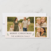 Blush Pink Frohe Weihnachten 3 Foto Botanisch (Vorderseite)