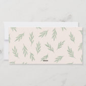 Blush Pink Frohe Weihnachten 3 Foto Botanisch (Rückseite)