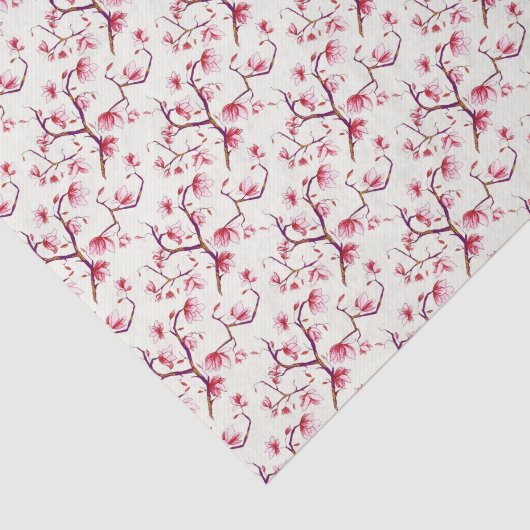 Blush Pink Frühjahr Rustikale Bohemische Blüte Seidenpapier (Ausschnitt)