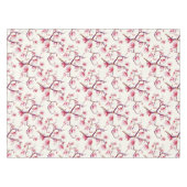 Blush Pink Frühjahr Rustikale Bohemische Blüte Tischdecke (Vorderseite (Horizontal))