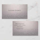 Blush Pink Funkelnd Glitzer Party Event Plane Visitenkarte (Vorne/Hinten)