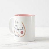 Blush Pink Funny Eat Schlaf Stillen Wiederholung M Zweifarbige Tasse (Vorderseite Links)