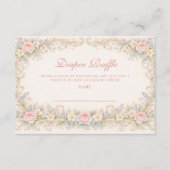 Blush Pink Garden Baroque Diapper Raffle Begleitkarte (Vorderseite)