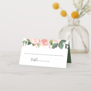 Blush Pink Garden Bloral Wedding Platzkarte