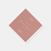 Blush Pink Garden Brautparty Serviette (Ecke)