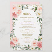 Blush Pink Geogeometrisches Botanisches Hochzeitsm (Vorne/Hinten)