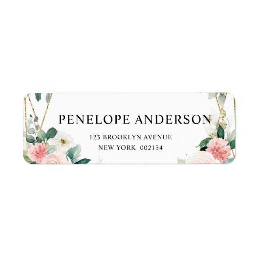 Blush Pink Geometric Botanical Wedding (Vorne)