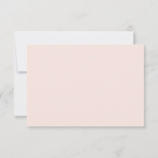 Blush Pink Geometric Botanical Wedding Dankeskarte (Rückseite)