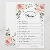 Blush Pink Geometric Brautparty Game (Vorne/Hinten)