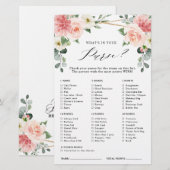 Blush Pink Geometric Brautparty Game (Vorne/Hinten)