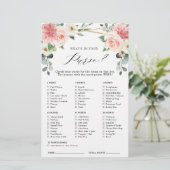 Blush Pink Geometric Brautparty Game (Stehend Vorderseite)