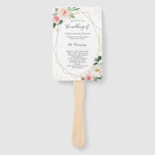 Blush Pink Geometric Frame Wedding Program Fächer (Vorderseite)
