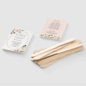 Blush Pink Geometric Frame Wedding Program Fächer (Non-assembled)