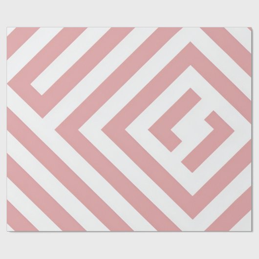 Blush Pink Geometric Geschenkpapier (Flach)