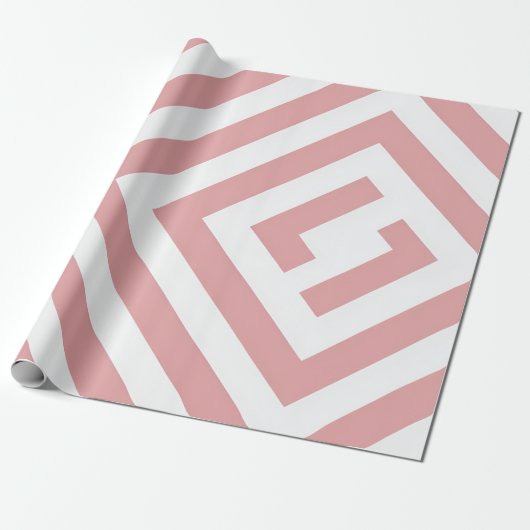 Blush Pink Geometric Geschenkpapier (Ungerollt)