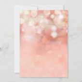Blush Pink Geometric Gold Glitzer Twinkle Lights Einladung (Rückseite)