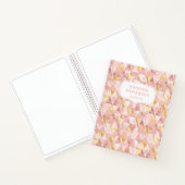 Blush Pink Geometric Shimmer Pattername Notizblock (Innenseite)