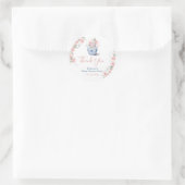 Blush Pink Ginger Jar Baby Dusche Vielen Dank Runder Aufkleber (Tasche)