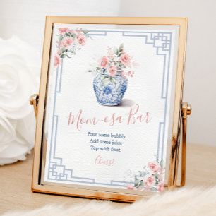 Blush Pink Ginger Jar Chinoiserie Baby Mama-osa Ba Poster