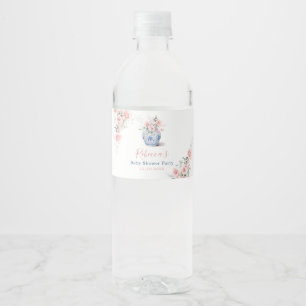 Blush Pink Ginger Jar Chinoiserie Duschpapier Wasserflaschenetikett